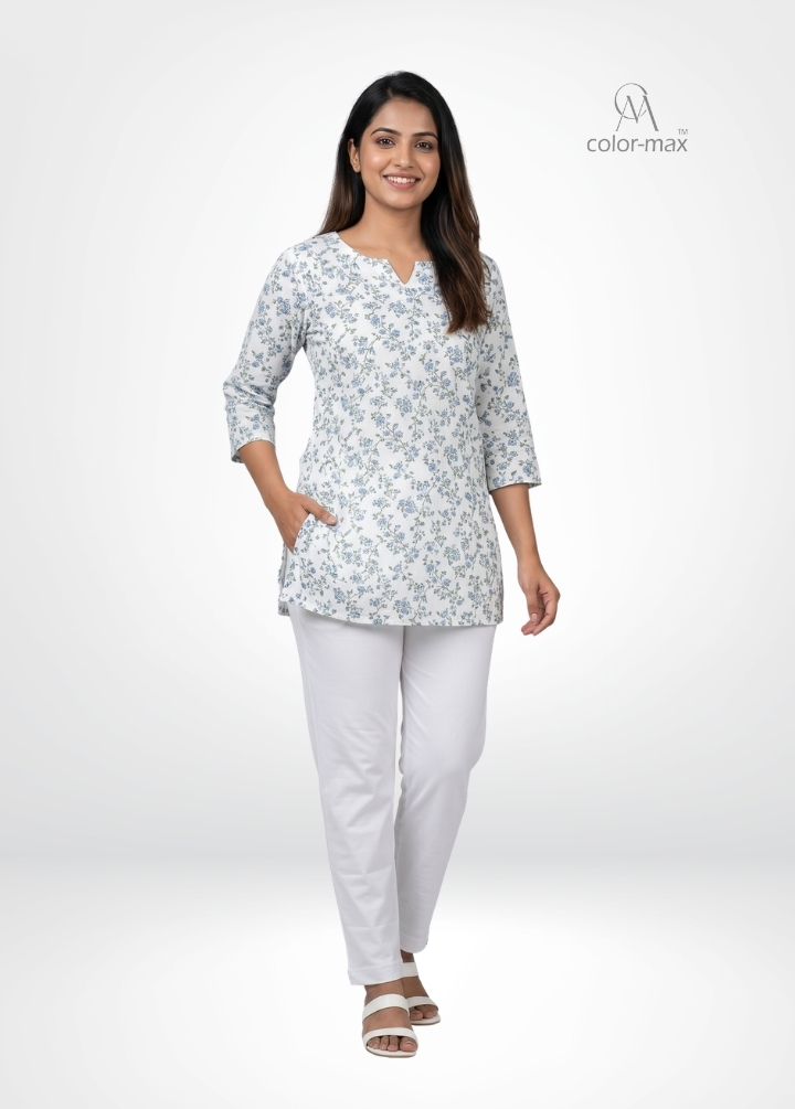 WHITE - Premium Cotton Lycra Kurti Pants
